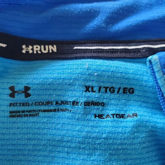 Under Armour HeatGear Run Quarter Zip Long Sleeve Pullover XL Light Blue - Picture 10 of 15